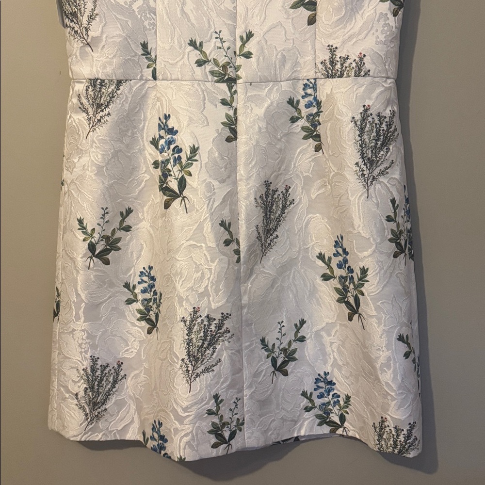 NWT- Sachin & Babi Kelsey Floral Jacquard Minidress, Pearl Panicle, size 12 - Picture 10 of 12